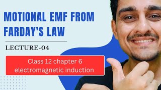 motional emf from faradays law  motional emf class 12th [upl. by Ander]