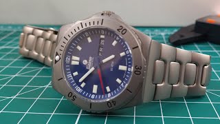 Tutima 615112 Seven Seas Titanium Signal Blue Automatic [upl. by Adiesirb]