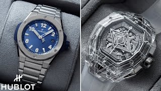 New Hublot Watches 2024  Big Bang Titanium Blue Orange Ceramic Sang Bleu Sapphire [upl. by Inama]