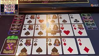 SuperX Double Bonus Up 850 in 3mins 18 per hand Royal Caribbean Cruise UTOPIA videopoker profit [upl. by Forsta627]