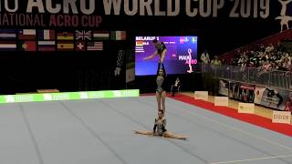 Maia Acro World Cup 2019  WG BLR1 Bal SANDOVICH amp NABOKINA [upl. by Eerat]