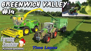 Big silage harvest Chopping amp making silage out of grass  Greenwich Valley 14  FS19 4K TimeLapse [upl. by Emor533]