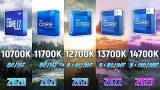 i7 10700K vs i7 11700K vs i7 12700K vs i7 13700K vs i7 14700K  5 Gen Difference [upl. by Oicnedif196]