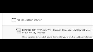 Using Respondus Lockdown Browser with Blackboard Ultra [upl. by Ariaec]