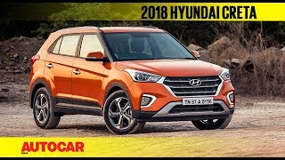 2018 Hyundai Creta facelift  First Look Review  Autocar India [upl. by Odlawso]