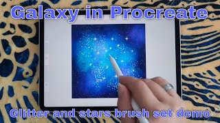 Drawing a Galaxy Design in Procreate  iPad Digital Art Tutorial and Brush Set [upl. by Drofyar]