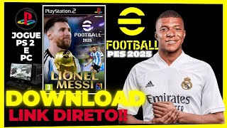 Como Baixar PES 2025 PC e PS2 e Como Jogar no PC [upl. by Layol]