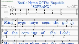 Battle Hymn of the Republic American Folk  Howe v2 Soprano [upl. by Gisser]