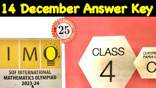 14 December IMO Class 4 question Paper with Answer key  SOF Math OLYMPAID class 4 set C 202324 [upl. by Newkirk]