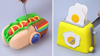 So Yummy Hamburger Cake Decorating For Any Occasion 🍕🍟 Perfect Realistic Idea Cake Hacks [upl. by Mikeb]