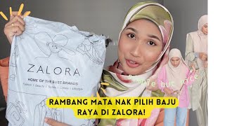 unboxing amp try on baju raya 2024  ZALORA [upl. by Soisinoid]