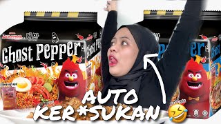 Mamee SPICY GHOST PEPPER CHALLENGE AKU AUTO KER4SUKAN 🤣 [upl. by Aicnelav]