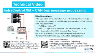 CAN bus message processing with the PLC IndraControl XM [upl. by Izaak]