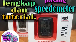 Speedometer cateye velo wirelees fungsi amp tutorial sprocket [upl. by Noah]