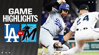 Dodgers vs Marlins Game Highlights 91924  MLB Highlights [upl. by Nerreg]