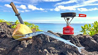 NEEDLEFISH Catch amp Cook Tide Pool MICRO FISHING in Hawaii [upl. by Werdnaed414]