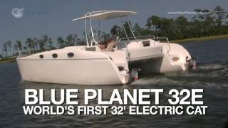 New Electric Boat  32 foot Torqeedo Powered Electric Catamaran [upl. by Held]