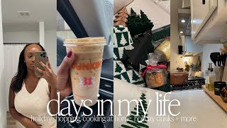 VLOG  at home spa night holiday shopping christmas decor and candle haul  cozy meals at home [upl. by Thetos911]