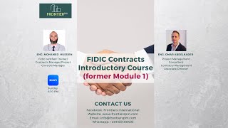 FIDIC Contracts Introductory CourseMODULE 1 Lecture 2 [upl. by Niamrej]