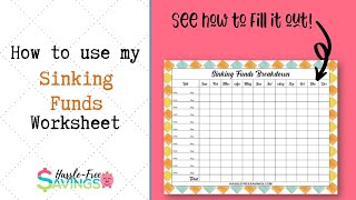 Keeping Track of Sinking Funds with a Free Printable [upl. by Aihsotal]