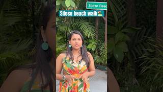 Siloso beach 🏝️ walk 🚶‍♀️ youtubeshorts shortsviral beach sea viralvideo trending [upl. by Javier696]