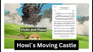 Howl´s Moving Castle  Shortened Version for Violin and Piano  Advanced [upl. by Vassily]