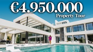 Inside €4950000 Imposing BrandNew Modern Luxury Mansion in Marbella [upl. by Oglesby240]