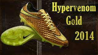 Nike Hypervenom Gold New Neymar Boots Pes 2014 [upl. by Anihsak]