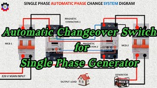 automatic phase changer।।automatic changeover switch for single phase generator। [upl. by Nagud]