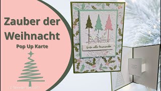 Zauber der Weihnacht  Pop Up Karte  Produkte von StampinUP [upl. by Halland]