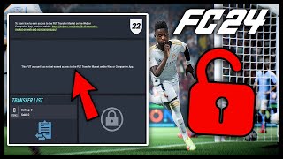 HOW TO UNLOCK THE TRANSFER MARKET FOR FC ULTIMATE TEAM [upl. by Refitsirhc645]