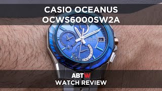 HighEnd Casio Oceanus Manta OCWS6000SW2A With Sapphire Bezel Watch Review [upl. by Heddi994]