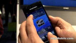 Sony Ericsson XPERIA Arc Android 23 Gingerbread smartphone handson demo from CES 2011 [upl. by Christoforo927]