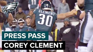 Corey Clement Our Backs Are Still Against the Wall  Eagles Press Pass [upl. by Anyahc815]