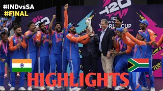 ICC T20 World Cup 2024  India vs South Africa Final Match Highlights  IND VS SA 2024 Highlights [upl. by Eirrod428]