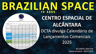 CENTRO ESPACIAL DE ALCÂNTARA DCTA divulga Calendário de Lançamentos Comerciais para 2025 [upl. by Harifaz]