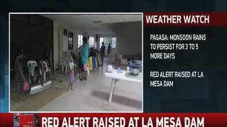 Red alert raised at La Mesa Dam [upl. by Yatnuahs]