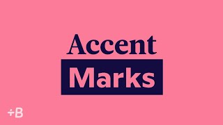 How To Use Accent Marks In Spanish French And Other Languages [upl. by Ordway797]