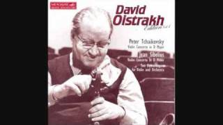 Piotr Ilych Tchaikovsky Concierto para violín en Re Mayor op 35 Oistrakh [upl. by Ayerf619]