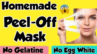 How to make peel off mask at home  DIY Homemade peel off mask without gelatin [upl. by Lucier745]