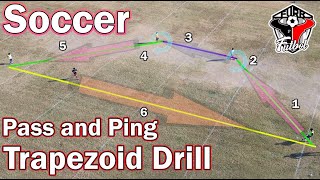 Soccer  Trapezoid Pass and Ping Drill [upl. by Doria]