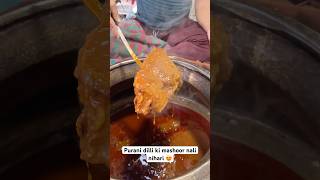 Purani dilli ki famous nalli nihari 😍  Delhi street food [upl. by Gunner]