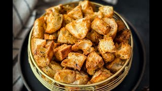 Crisp Homemade Croutons in Air Fryer shorts [upl. by Charmine936]