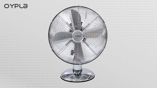 Oypla 12quot Inch Chrome Metal 3 Speed Desk Fan Oscillating [upl. by Fey683]