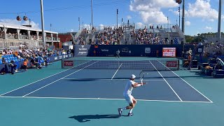 Emil Ruusuvuori vs Taro Daniel Miami Court Level View 3R Highlights 4K [upl. by Yelsew985]