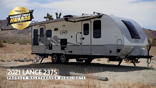 Lance 2375 Travel Trailer  Floor Plan Walkthrough amp Feature Highlights [upl. by Ahseekat723]