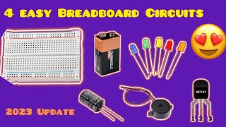 Top 4 electronical projects on breadboard 2023 Update [upl. by Halland]