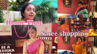 Home Vlog Saree shopping Sindhu krishna [upl. by Sadowski]