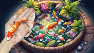 catching fish colorful fish goldfish koi fish betta fish turtles crabs catfish [upl. by Feenah]