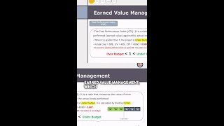 Understanding Cost Performance Index in Earned Value Management shorts [upl. by Agueda]